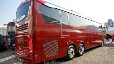 Mercedes OC 500 RF 2542 bus chassis rear three quarters at the 2014 Indonesia International Motor Show