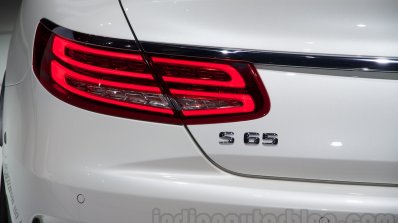 Mercedes S65 AMG Coupe badge at Moscow Motor Show 2014