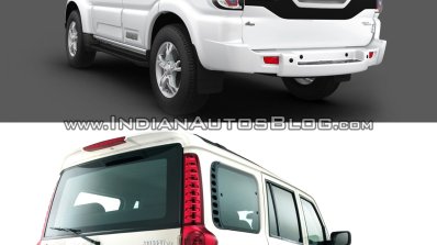New Mahindra Scorpio vs old Mahindra Scorpio rear three quarter