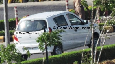 New Maruti Alto K10 facelift revealed rear quarter