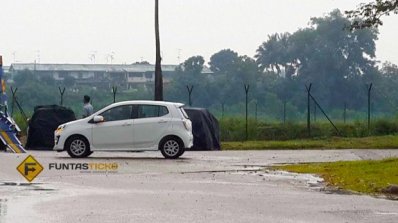 Perodua Axia spied in Malaysia Advance side