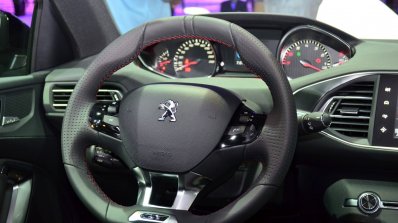 Peugeot 308 GT steering wheel at the 2014 Paris Motor Show