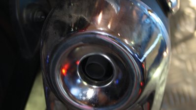 Suzuki Gixxer exhaust can at the 2014 Nepal Auto Show