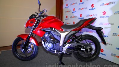 Suzuki Gixxer side at the Indian launch