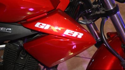 Suzuki Gixxer tank extension at the 2014 Nepal Auto Show