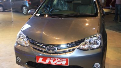 Toyota Etios Liva front at the 2014 Nepal Auto Show