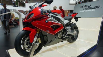 2015 BMW S 1000 RR front three quarters at the INTERMOT 2014