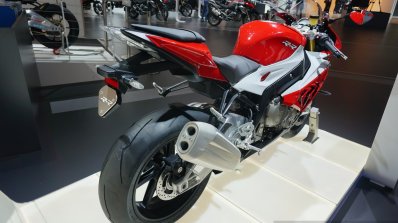2015 BMW S 1000 RR rear three quarters right at the INTERMOT 2014