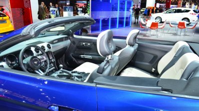 2015 Ford Mustang convertible interior at the 2014 Paris Motor Show