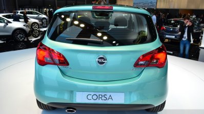 2015 Opel Corsa 5-door rear at the Paris Motor Show 2014