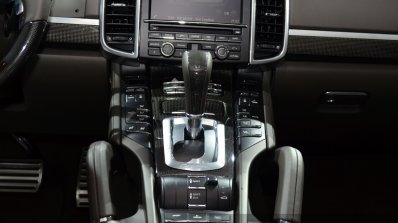 2015 Porsche Cayenne S E-Hybrid centre console at the Paris Motor Show 2014