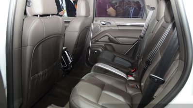 2015 Porsche Cayenne S E-Hybrid rear seat at the Paris Motor Show 2014