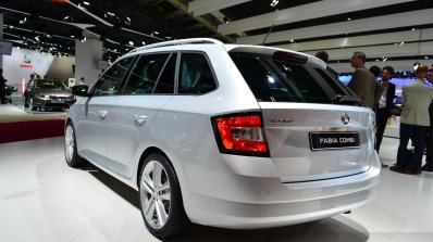 2015 Skoda Fabia Combi rear three quarters left at the 2014 Paris Motor Show
