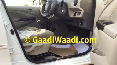 2015 Toyota Etios facelift spied footwell