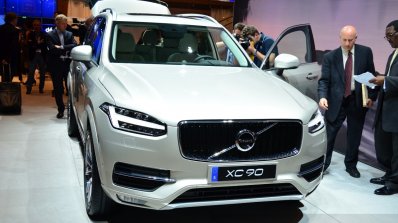 2015 Volvo XC90 white front at the 2014 Paris Motor Show