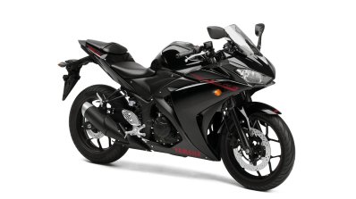 2015 Yamaha YZF-R3 Midnight Black front quarter