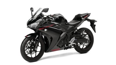 2015 Yamaha YZF-R3 Midnight Black front quarters