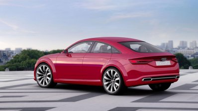 Audi TT Sportback concept rear three quarters left press shot