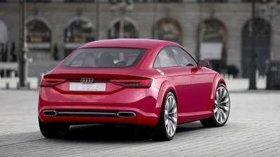 Audi TT Sportback concept rear three quarters right press shot