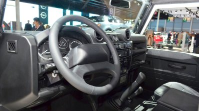 Land Rover Defender Black Pack dashboard for France at the 2014 Paris Motor Show