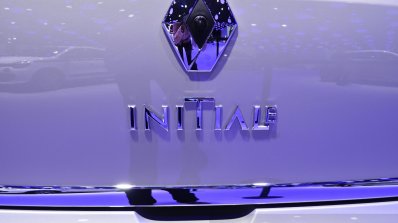 Renault Clio Initiale Paris badge at the 2014 Paris Motor Show