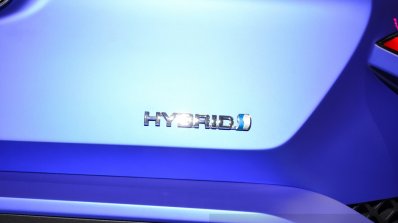 Toyota C-HR Concept Hybrid badge at the 2014 Paris Motor Show