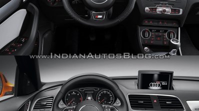 2015 Audi Q3 facelift vs older model interior