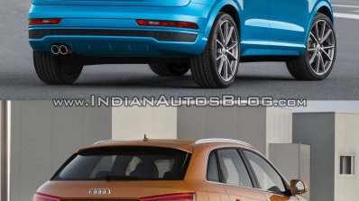 2015 Audi Q3 facelift vs older model rear