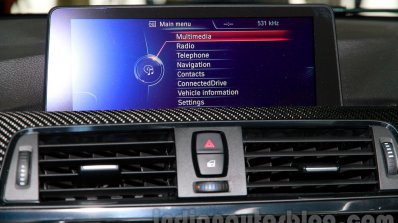 2015 BMW M3 iDrive infotainment screen for India