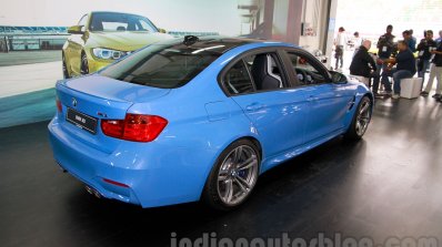 2015 BMW M3 rear three quarters for India