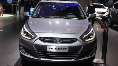 2015 Hyundai Accent front at the 2014 Los Angeles Auto Show