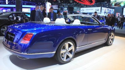 Bentley Grand Convertible rear three quarters at the 2014 Los Angeles Auto Show