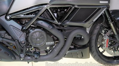 Ducati Diavel Titanium engine at EICMA 2014
