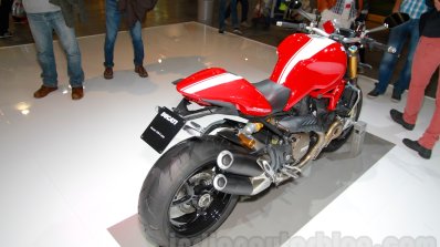 Ducati Monster 1200 S Stripe rear three quarters left at the EICMA 2014