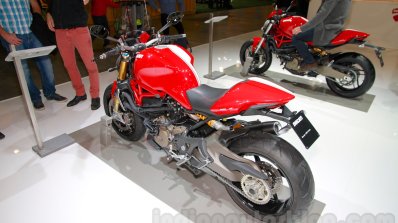 Ducati Monster 1200 S Stripe rear three quarters right at the EICMA 2014