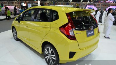 Honda Jazz rear three quarters at the 2014 Thailand International Motor Expo
