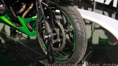 Kawasaki Z300 front wheel at the EICMA 2014