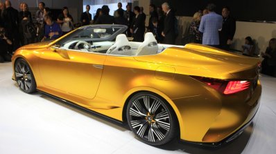 Lexus LF-C2 concept rear three quarters left at the 2014 Los Angeles Auto Show