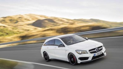 Mercedes CLA 45 AMG Shooting Brake front quarter