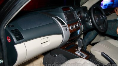 Mitsubishi Pajero Sport AT dashboard passenger side at the Indian launch