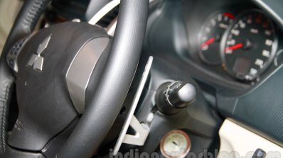Mitsubishi Pajero Sport AT keyhole steering column at the Indian launch