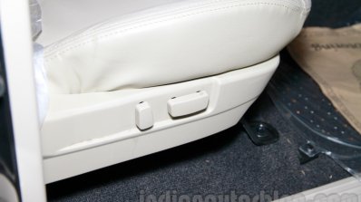 Mitsubishi Pajero Sport AT seat adjustment at the Indian launch
