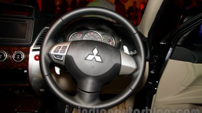 Mitsubishi Pajero Sport AT steering wheel at the Indian launch