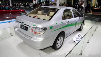 Toyota Ranz EV rear three quarters right at the 2014 Guangzhou Motor Show