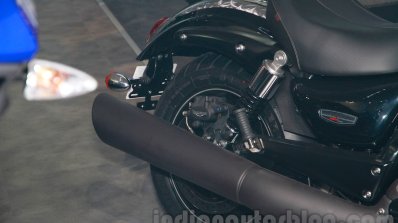 Triumph Rocket X Special Edition tailpipe at EICMA 2014