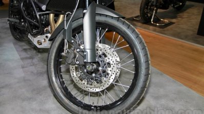 Triumph Tiger 800 XCx front wheel at EICMA 2014