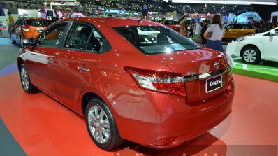 2014 Toyota Vios Rear Three Quarters at the 2014 Thailand Motor Show