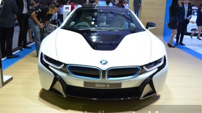 2015 BMW i8 front at the 2014 Thailand Motor Expo
