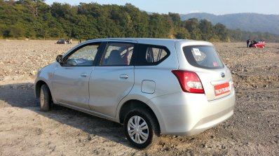 Datsun Go+ rear three quarter