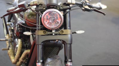 Motomiu Katungo Uno (custom Harley Davidson Street 750) headlamp at Autocar Performance Show 2014